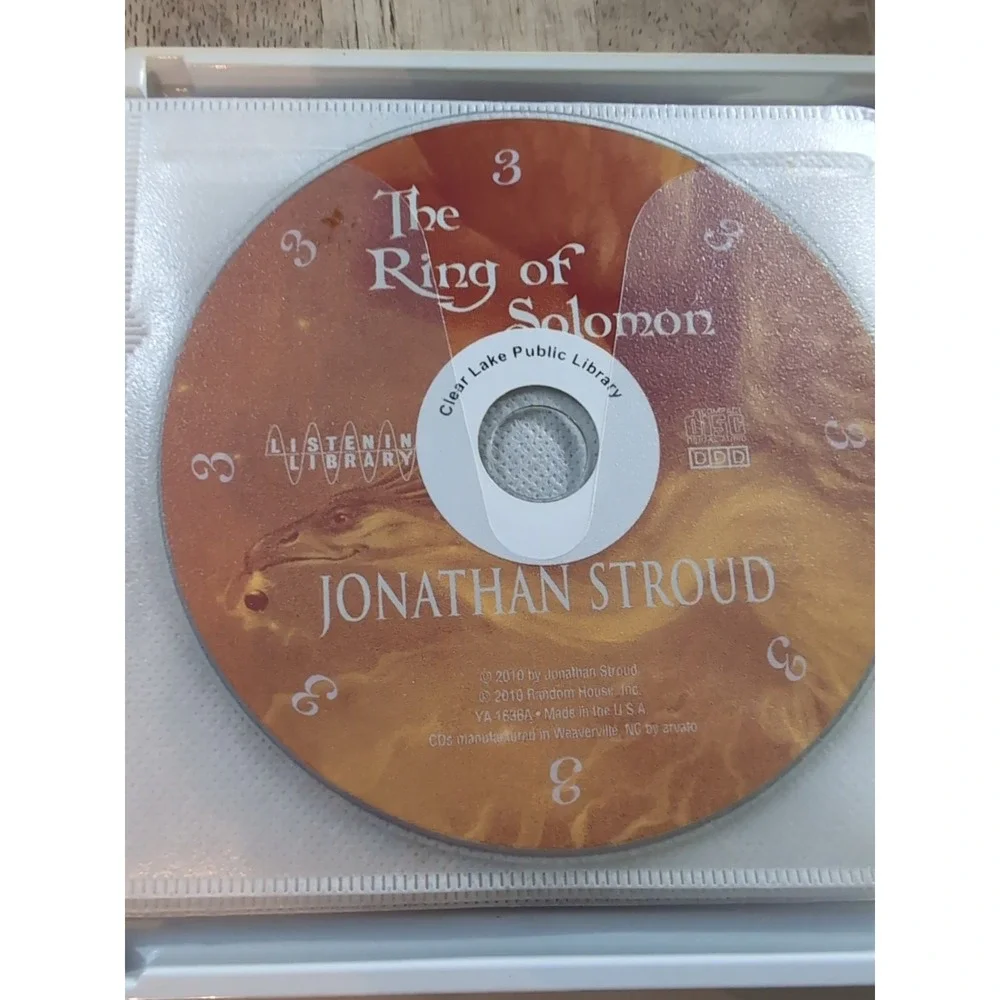 Ring of Solomon by‎ Jonathan Stroud (2010, Compact Disc) Ex Lib
